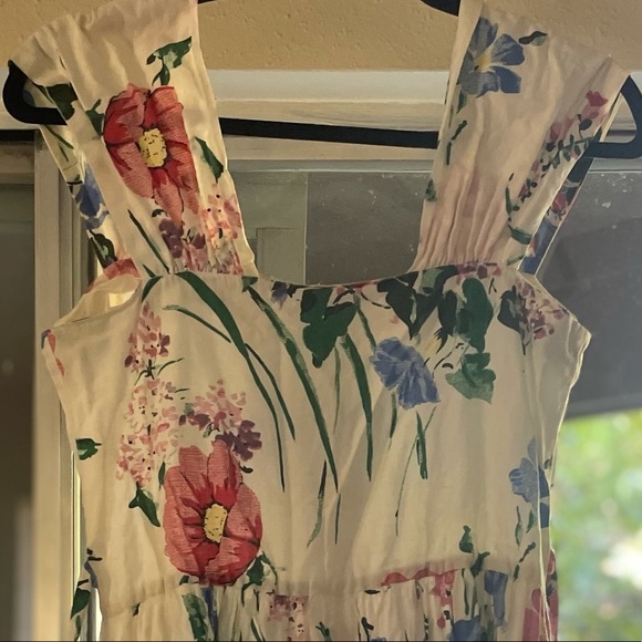White Vintage Floral Sun Dress - Picture 3 of 3